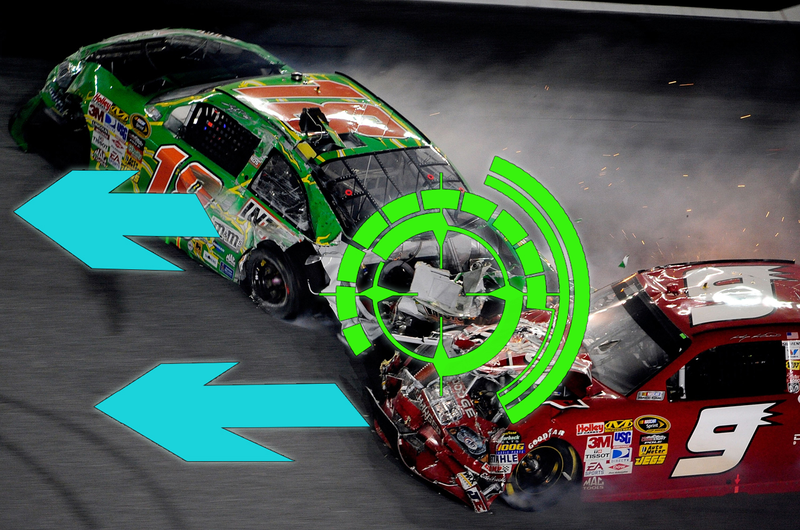 Illustration for article titled Anatomy Of A NASCAR Mega-Crash